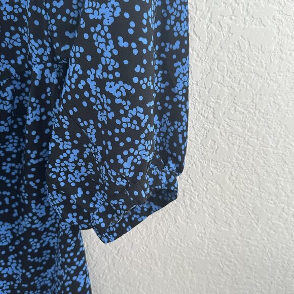 Walter Baker Dress Womens 8 Geo Print Long Sleeve Keyhole Lightweight Resort‎ - Picture 3 of 11